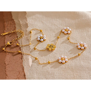 Flower Beads Necklace